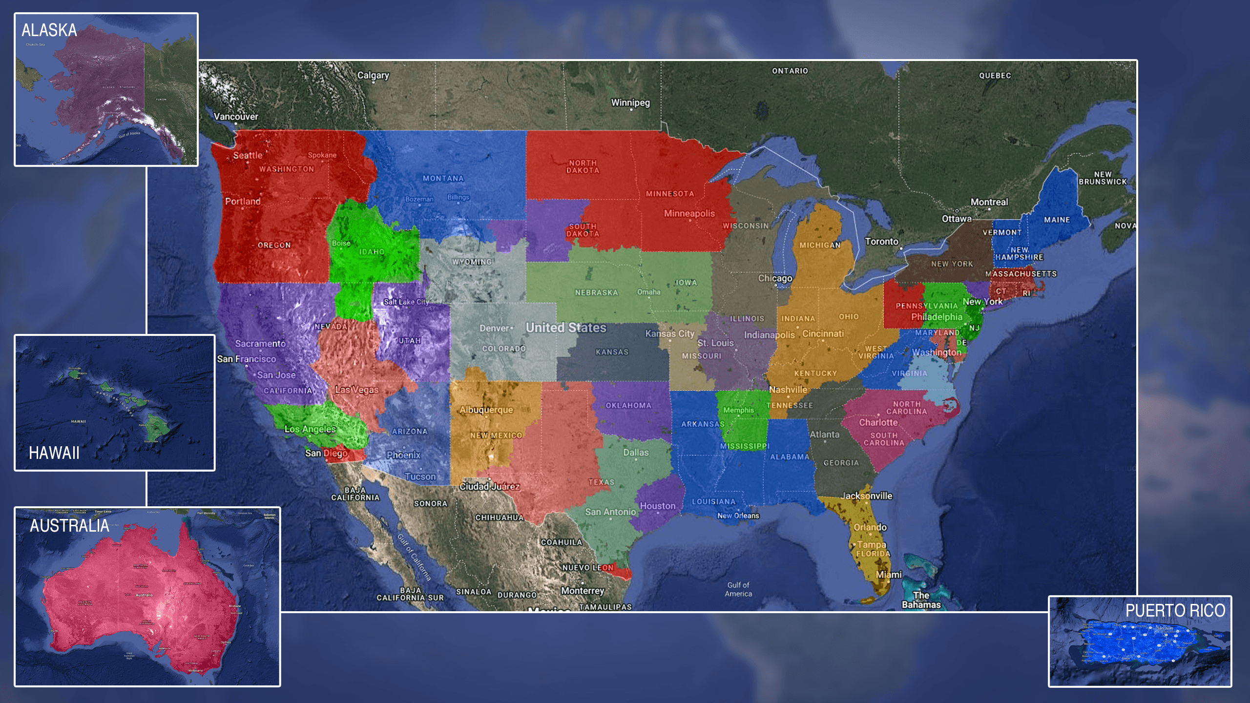 Where We Operate: Bibbeo offers Nationwide Coverage including Alaska, Hawaii, Puerto Rico and also Australia